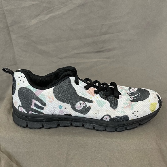 Lazy Shoes 🦥 Unique Sloth Novelty Print Sneakers size Men's 7 Womens 9 Unisex - Picture 8 of 8